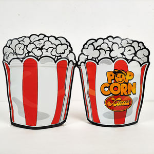 Bolsas de comida de palomitas de maíz con impresión personalizada, embalaje de palomitas de maíz con forma especial irregular, troquelado, cierre con cremallera, a prueba de olor, mylar - Product Image 1