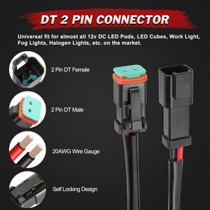 <span class=keywords><strong>Kit</strong></span> de câblage pour interrupteur à bascule 5 broches marche/arrêt, relais DT 2 voies 12V pour barre lumineuse de travail LED de voiture - Product Image 4