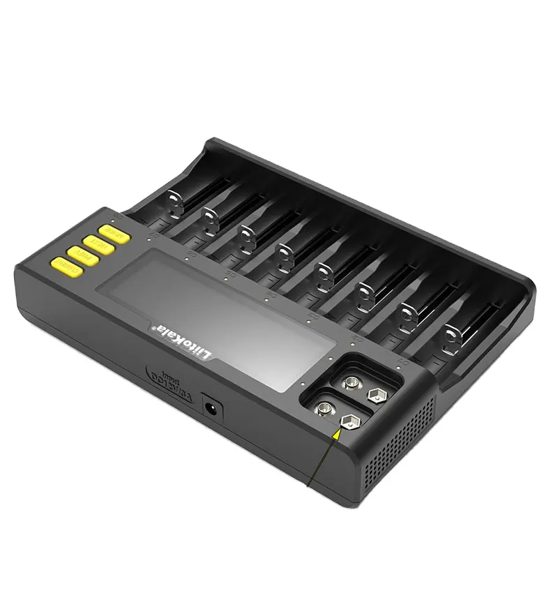 Liitokala Lii-S8 charge rapide à 8 emplacements pour batterie rechargeable li-ion Feso4 batterie NIMH 18650 chargeur de batterie 21700