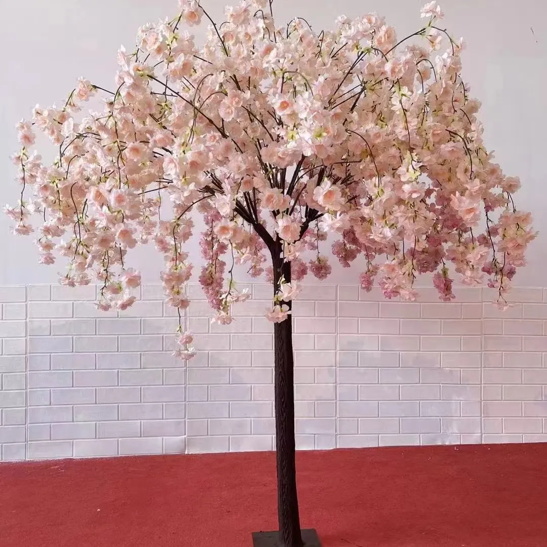 Decorazione per interni 5 piedi rosa bianco ciliegio tavolo su centrotavola matrimonio pianta artificiale all'aperto