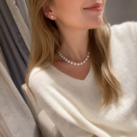 Collier classique en perles d'eau douce Edison