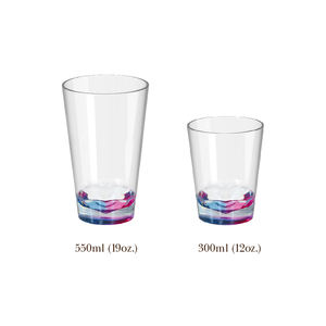 Gobelet taille diamant corps clair fond coloré finition arc-en-ciel-couleur printemps 300ml 500ml. - Product Image 2