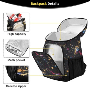 Sac à dos isotherme léger et imperméable personnalisé avec impression spatiale et logo – Grande capacité – Offre spéciale - Product Image 3