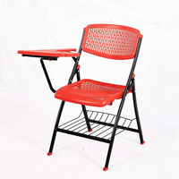 Chaise de réunion moderne pour entreprise, mobilier de bureau, chaise de conférence pliable avec tablette d'écriture