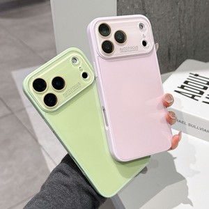 เคสโทรศัพท์ Senyork macaron กระจกนิรภัยแบบมันเงา สำหรับ iPhone 17 pro max 16 15 สีลูกกวาด พร้อมกรอบป้องกันกล้อง จากโรงงาน - Product Image 6