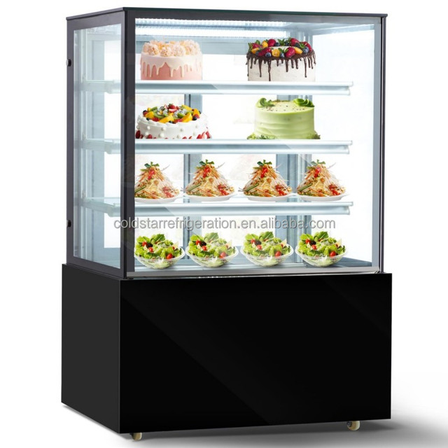 Glass Door Cake Display Cabinet Air Cooling Cold Wall Refrigerated Showcase Commercial Refrigeration Equipment for Bakery Shop P