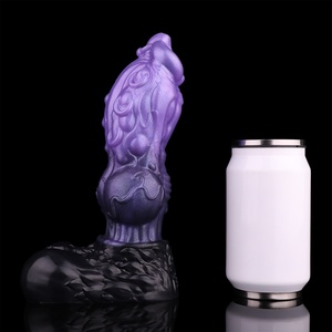 Double-layer Silicone <b>Dildo</b> Fantasy Monster Knot Dick With Sucker G-spot Stimulate Sexy Tools for Women Men Masturbation - Product Image 3