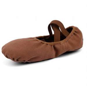 Chaussons de danse ballerine Dynadans en stock, vente en gros, ballerines plates, ballerines en toile extensible marron, chaussures de danse pour femmes/filles, chaussures de danse rose - Product Image 3