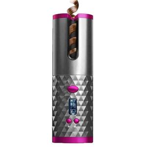 Nouveau fer à friser automatique sans fil USB en céramique portable, mini fer à friser rechargeable sans fil, température LCD, PTC rotatif, fer à friser automatique - Product Image 1