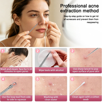 LMLTOP Vente en gros d'aiguilles pour enlever les points noirs en acier inoxydable avec logo personnalisé, outil multifonction pour extraire les boutons d'acné, pour salon de beauté