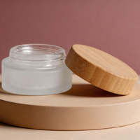 Ensemble de bouteilles et de pots avec couvercle en bambou pour soins de la peau, pour la salle de bain et la table de maquillage, contenants d'emballage cosmétique, pots cosmétiques
