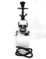 Chicha LED Crâne en Résine d'Horreur, Narguilé, Sheesha, Chicha de Fête, Hookah LED