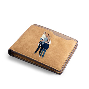 <span class=keywords><strong>Portefeuille</strong></span> <span class=keywords><strong>homme</strong></span> personnalisé à double pli avec gravure <span class=keywords><strong>photo</strong></span>, fermeture éclair, en cuir PU, doublure polyester, longueur courte, cadeau pour lui Ranoveo - Product Image 4