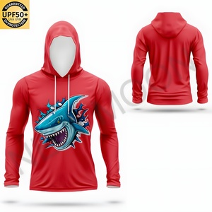 Chemise de pêche personnalisée UPF50 Protection solaire Camouflage Manches longues à capuche Séchage rapide Anti-UV Vêtements de pêche en plein air - Product Image 1