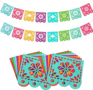 Popular Fiesta Party Decorations Mexican Party Banners Day Of The Dead Decor Mexico Decor Easter Banner Felt Papel