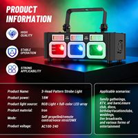 Projecteur de Scène à Effets RGB, Projecteur de Motifs Laser DJ, Lumière de Boîte de Nuit avec Télécommande DMX pour Spectacles et Piste de Danse | YSH