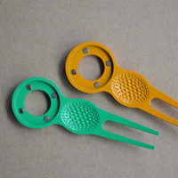 Outils de réparation de divot de Golf en alliage de Zinc en métal d'usine avec marqueur de balle personnalisé accessoire de Golf fourche de Golf noire