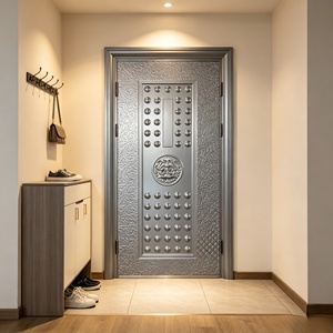 Porte décorative en acier embossé, vente en gros d'usine, tôle métallique embossée antirouille pour porte d'entrée extérieure sécurisée - Product Image 4