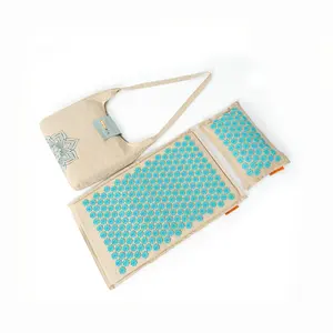 Sarung Bantal Pijat Yoga Paku Linen Organik, Set Alas dan Bantal Akupuntur Ramah Lingkungan - Product Image 1