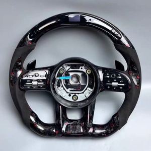 Volant en fibre de carbone forgé sur mesure pour <span class=keywords><strong>Mercedes</strong></span> Benz AMG GT C190 W205 C205 W177 W290 W217 S63 G63 GT63 GTS GTR - Product Image 2