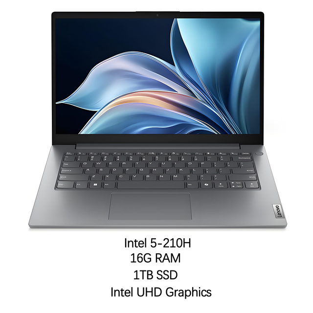 New Lenovo Yangtian V14 Intel Core 5-210H 16G RAM 1TB SSD 14" FHD Win11 Customizable Intel UHD Graphics Office PC Laptop