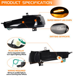 Dynamische LED-Blinker leuchte Rückspiegel leuchte Blinker für HONDA CIVIC Mk8 2005-2011 Limousine FA 1 2 3 FD 1 2 3 4 5 - Product Image 2