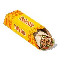 Boîte alimentaire empilable pour camion de restauration, conteneur de repas peu encombrant, emballage en papier kraft pour restaurants mobiles