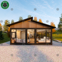 Maison conteneur pliable préfabriquée certifiée 20ft/40ft, Villa mobile préfabriquée extensible type Granny Flat