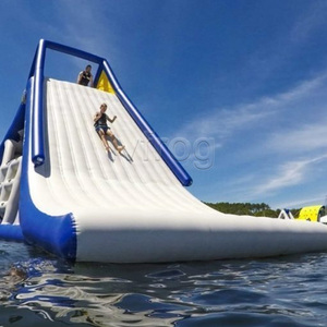 Toboggan aquatique gonflable flottant pour lac et piscine, toboggan géant pour parc aquatique <span class=keywords><strong>extérieur</strong></span> avec échelle d'escalade - Product Image 2