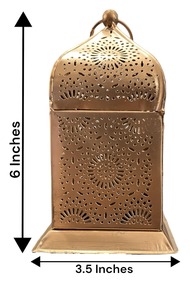 Antique Moroccan Tea <b>Light</b> Candle Holder Vintage Metal Lantern Decorative Home Lighting Indian Handcrafted Decor For Sale - Product Image 3