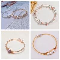 Bracelet en perles d'eau douce naturelles blanches à haute brillance, plaqué or 14 carats, réglable, bijoux pour femmes