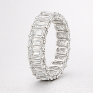 Elegante Anillo de Platino con Diamantes Cultivados en Laboratorio y Engaste Brillante, Joyería Fina para Mujer, Perfecto para Regalo de Novia - Product Image 2