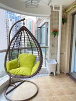 Fauteuil suspendu en rotin pour balcon intérieur/extérieur, siège d'hamac œuf pour adulte avec coussin, tissé à la main, style bohème tendance
