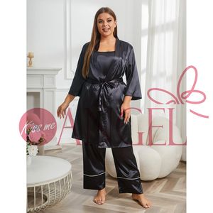 KISS ME ANGEL europa e gli Stati Uniti pigiama taglie grandi abito da donna da mattina pantaloni <span class=keywords><strong>tre</strong></span> pezzi di abbigliamento per la casa - Product Image 1