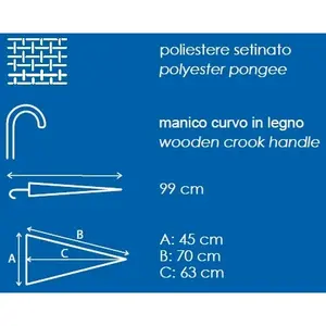 Parapluie de golf fabriqué en Italie, merchandising personnalisé - Product Image 3