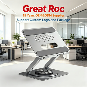 <span class=keywords><strong>Support</strong></span> d'ordinateur <span class=keywords><strong>portable</strong></span> télescopique à base rotative, hybride en acier au carbone et aluminium, base pivotante à 360° <span class=keywords><strong>pour</strong></span> ordinateurs portables de <span class=keywords><strong>17</strong></span> pouces - Product Image 4