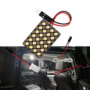 Nueva llegada 2835 24SMD Panel bombilla Auto Interior lámpara de lectura Led luz de la bóveda del coche 12V con T10 adorno BA9S adaptadores