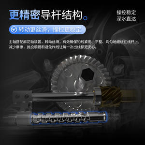 Carrete de Pesca Giratorio Chiren de Gran Capacidad, Relación de Engranajes 4.8:1, para Agua Dulce y Salada, Construcción de Aleación de Aluminio - Product Image 3