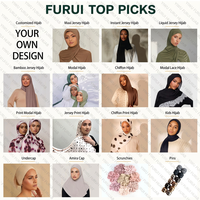 Hijab en Jersey de Coton Doux Premium FRC, Léger, Bambou, Écharpe Hijab Femme, Maxi Hijab en Jersey Extensible Double Sens
