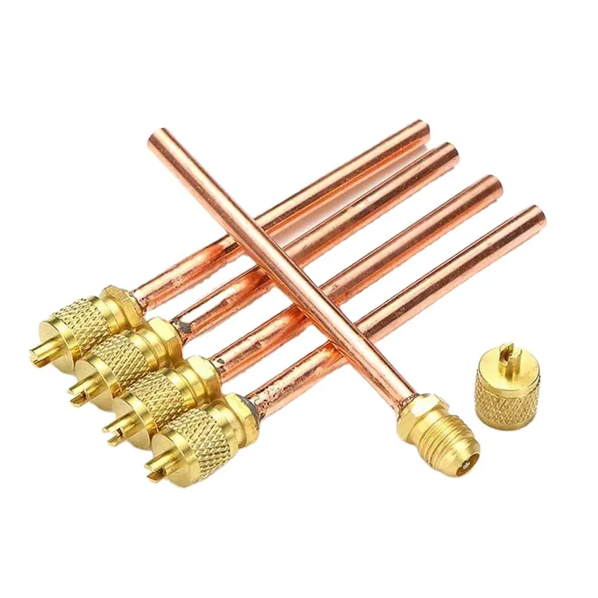 High Quality Air Conditioner Spare Parts 1/4" Brass Refrigerant Access Valve At Very Cheap Price