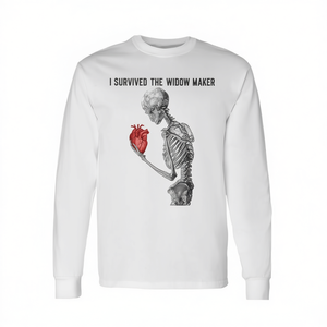 Camiseta de manga larga con diseño de esqueleto de The Widow Maker, diseño de superviviente de ataque cardíaco - Product Image 2