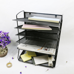 Estante de metal de acordeón escritorio paso bolsillo Oficina archivo colgante organizador caja - Product Image 6