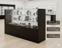 Vitrine d'exposition LED personnalisée avec rangement, étanche et écologique, robuste - Fournisseur OEM