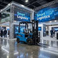 1,5 Tonnen Leichter Elektro-Gabelstapler mit Lithium-Ionen-Batterie, Hydraulischem Seitenschieber und Vollgummireifen - RONGYU RY100 für Kleinunternehmen