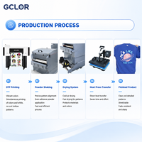 Impresora DTF GCLOR GC-704W de 650 mm, 4 cabezales de impresión Epson I3200-A1, equipo de transferencia de calor para prendas de alta velocidad
