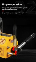 Dispositivo de Elevación Magnético de Neodimio para Tuberías de Acero Industriales de 1 Tonelada, Imán de Seguridad Manual con Estándar Nacional y Mango de 4 Pulgadas