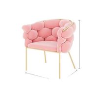 Fauteuil de Maquillage Moderne et Simple pour Chambre de Fille, Tabouret de Coiffeuse à Dossier, Chaise de Salon de Manucure, Chaise de Salon Luxe Léger, Vente en Gros
