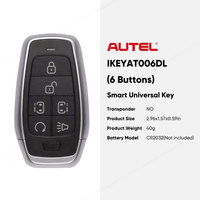 Autel IKEYAT006DL IKEY Clé universelle intelligente à 6 boutons utilisée avec la machine à copier de programmation de clés de voiture Altra KM100 IM508S IM608S II