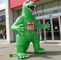 Ballon publicitaire gonflable géant personnalisé en forme de dinosaure de dessin animé pour les événements, les promotions et l'affichage en extérieur