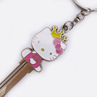 Porte-clés hello kitty unisexe, sac à breloques 80 cm, avon Sedex BSCI assiette bijoux usine